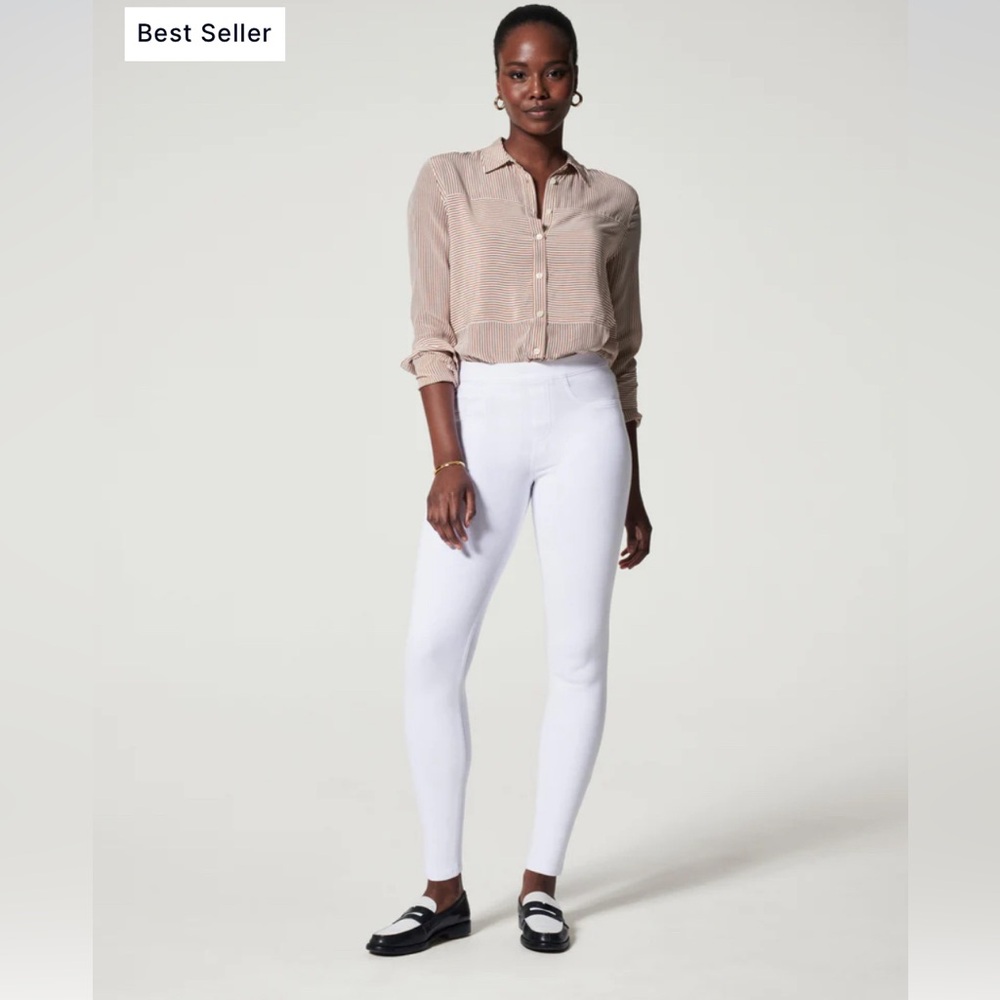 Spanx white Jean ish leggings